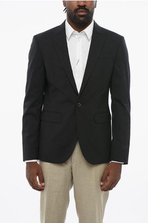 Dsquared2 Giacca a 1 Bottone TOKYO in Lana Vergine uno Spacco Con Reve taglia 50