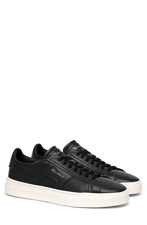 Santoni DBS4 Sneaker in Black-N01 at Nordstrom, Size 10.5