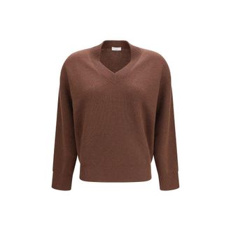 Brunello Cucinelli Brown Cashmere Womens Sweater
