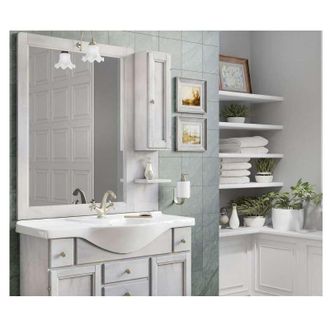 Savini Specchiera Bagno Illuminata - Decap&eacute; Bianco - 80x104 cm - Savini