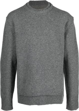 Maison Margiela Grey Elbow Patch Sweater