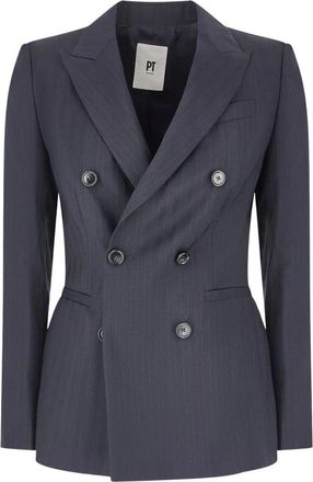 Pantaloni Torino Blazer Doppio Petto in Lana - - Jackets - Donna - Blu - L