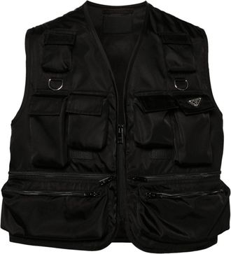 Prada Re-Nylon Triangle Logo Gilet - Mens - Recycled Nylon