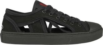 Vivienne Westwood Katoenen Canvas Sneakers Ronde Neus - Heren - Sneakers - Zwart - 41 EU - Katoen - Schoenen