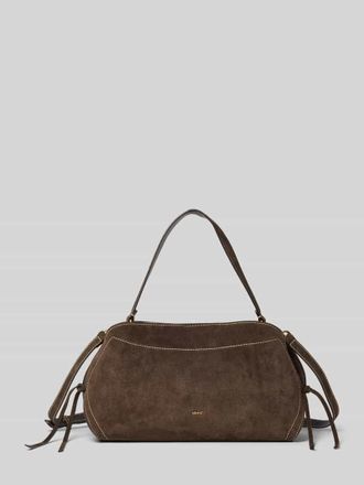Abro Abro Shoulder Bag aus echtem Leder mit Logo-Detail in Dunkelbraun, Gr&ouml;&szlig;e 1