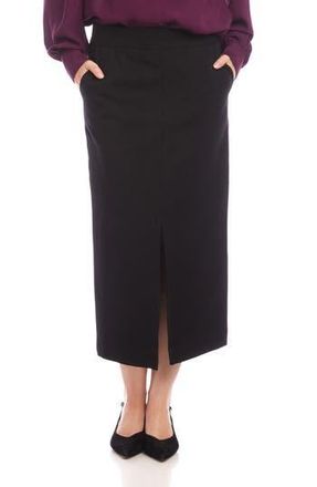 Karen Kane Lizbeth Straight Midi Skirt in Black at Nordstrom Rack, Size X-Large