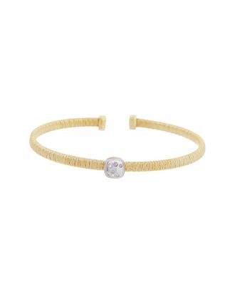 Meshmerise 18K Plated 0.05 Ct. Tw. Diamond Mesh Bangle