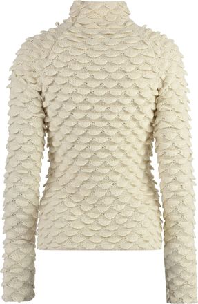 Bottega Veneta Womens Wool Turtleneck Sweater, Dove