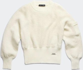 Canada Goose Chandail &agrave; col rond Sauble Alpaca (Femmes, Cottongrass, TP)