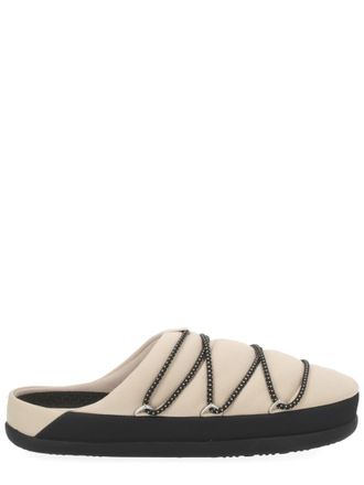 Moon Boot Beige Slip On Slippers