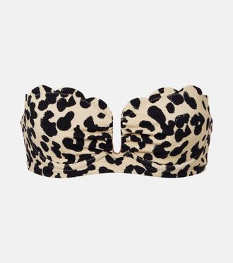 Marysia Swim Lisbon leopard-print bikini top