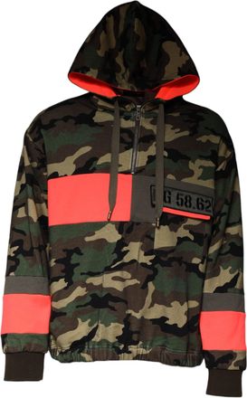 Dolce & Gabbana Multicolor Camouflage Hooded Men Sweatshirt Sweater Cotton Polyester Clothing