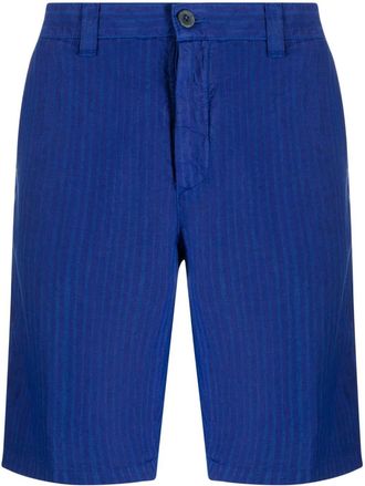 120% Lino striped linen Bermuda shorts - men - Linen/Flax - 50 - Blue