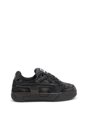 Diesel S-D-Ollie - Sneakers in frayed denim e leather - Sneakers - Man - Black