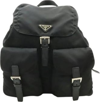 Prada Pre-owned Vintage Rugzak - unisex - Vintage Rugzakken - Zwart - ONE Size - Leer - Vintage