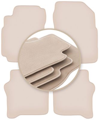 OEM Alfombrillas Beige Premium Para: Nissan Primera P12 Familiar, Sed&aacute;n, Liftback 2001-2007