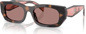 Prada Zonnebril - Dames - Zonnebrillen - Bruin - 53 MM - Accessoires