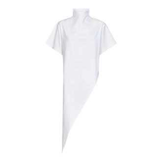 Alaia Triangle Cotton Jersey T-Shirt - female - Ala&iuml;a - T-Shirts - White - 2XS - Tops