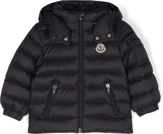 Moncler Zip-Up Short Down Jacket With Hood For Babies