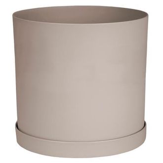 Bloem 12 Inch Mathers Round Planter With Saucer Tray, Pebble Stone in Beige at Nordstrom