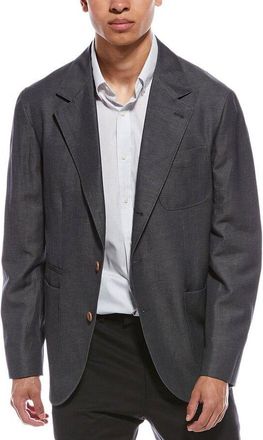 Brunello Cucinelli Charcoal Deconstructed Blazer, Brand Size 54 (US Size 44)