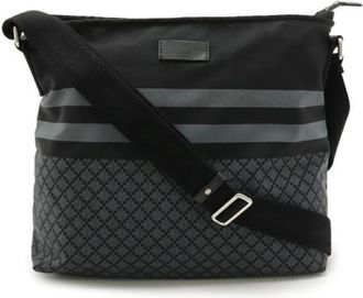 Gucci Pre-owned Nylon Crossbody Tas - unisex - Vintage Schoudertas - Zwart - ONE Size - Nylon - Vintage