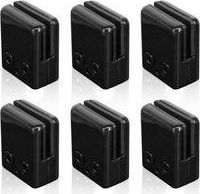 OEM 6 Clips De Vidrio Negros De 68 Mm, Clips De Vidrio Ajustables De Acero Inoxidable 304, Soporte De Vidrio Plano Para Barandilla De Escalera
