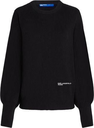 Karl Lagerfeld Maglione con maniche a palloncino - Nero