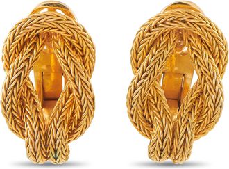 Ilias Lalaounis 18K Yellow Gold Woven Rope Earrings IL01-062926