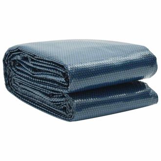vidaXL Cubierta Solar De Piscina De Pe Flotante Negro Y Azul 488 Cm Vidaxl