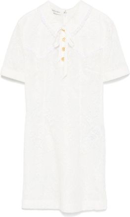 Alessandra Rich White Lace Dress - Womens - Silk/Cotton/Polyamide
