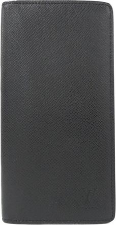 Louis Vuitton Black Leather Long Bill Wallet (Bi-Fold) (Pre-Owned)