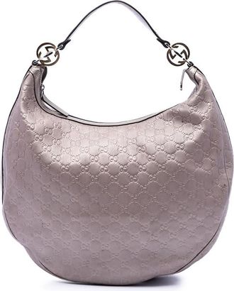 Gucci Pre-owned Gucci Large Metallic Guccissima Twins Hobo Ladies EI26M2M3XKQWSH3J