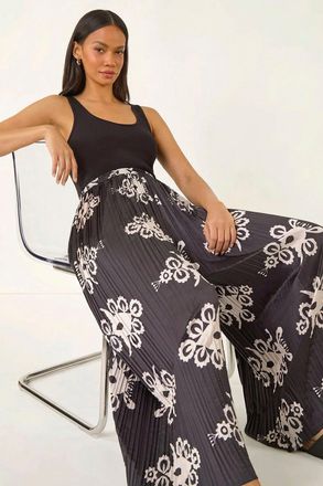 DUSK Floral Pleated Trouser