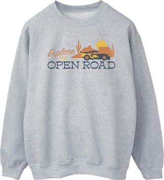 Disney Heren Cars Explore The Open Road Sweatshirt (Sportgrijs)
