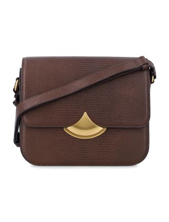 Sessun Lizard-Effect Leather Box Bag