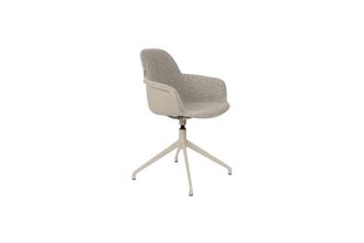 Zuiver Silla giratoria de tela gris