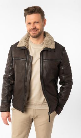 Mauritius Lederjacke MAURITIUS MMAlasko, Herren, Gr. 3XL, schwarz taupe, Obermaterial: 100% Schafsleder. Besatz: 100% Polyester. Futter: 100% Baumwolle. &Auml;rmelfu