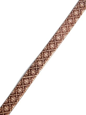 Tory Burch T Monogram Haircalf Belt - Brown