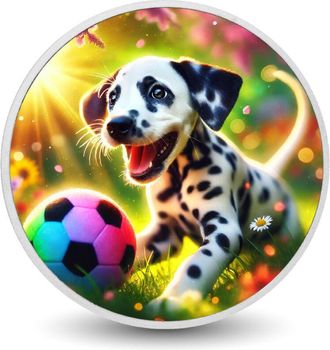 OEM Rainbow Bliss: Moneda De 1 Oz De La Delicia De Un D&aacute;lmata