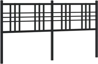 vidaXL Metal Headboard Black 160cm Vidaxl