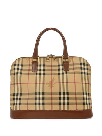 Burberry 1990-2000s house check tote bag - Neutrals