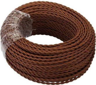 OEM Cable El&eacute;ctrico Textil De 10 M, Trenzado Retro, Alambre De Cobre Recubierto De Lino, 2 N&uacute;cleos (2 X 0,75 Mm&sup2;), Para L&aacute;mparas Colgantes/cafeteras Diy -