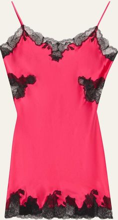 Natori Lolita Lace-Trim Open-Back Chemise