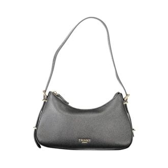 Twinset Shoulder Bags, female, Black, Size: ONE SIZE Black Polyethylene Women Handbag