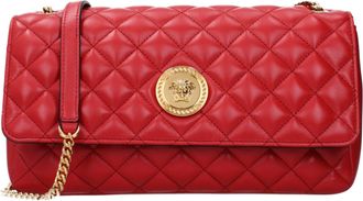 Versace Red Leather Shoulder Womens Bag