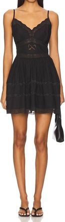 LoveShackFancy Zima Mini Dress In Black