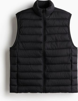 H&M Wasserabweisendes Puffer-Gilet in Slim Fit - Schwarz