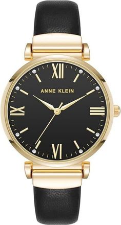 Anne Klein Classic Black Dial Ladies Watch AK/5092GPBK
