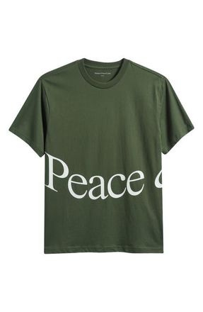 Museum of Peace and Quiet Jumbo Wordmark Graphic Cotton T-Shirt in Forest at Nordstrom, Size Xx-Large